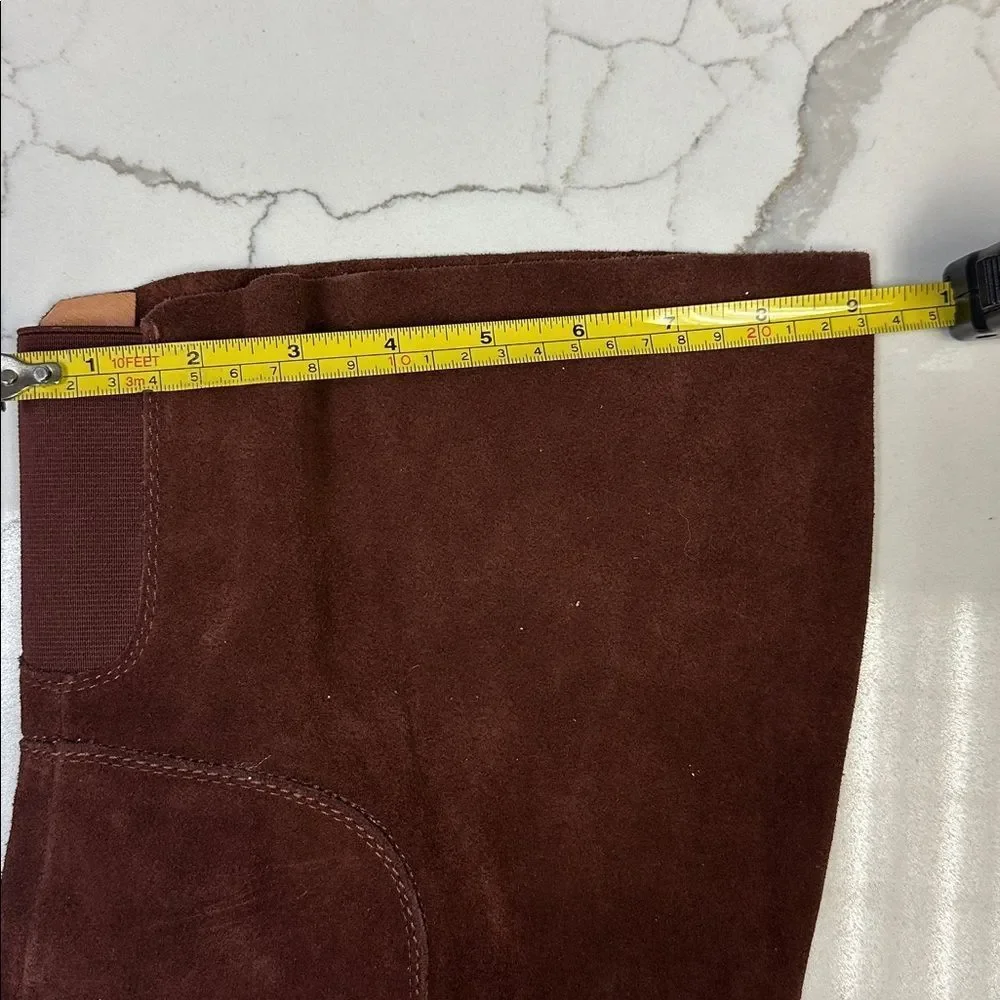 Anthropologie x Kelsi Dagger Logan Over-The-Knee Boots Brown Suede US 7.5 Wide